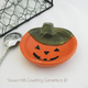 Jack O'Lantern ceramic tea bag holder or treat tray