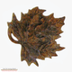 Golden brown maple leaf tea bag rest or desk accessory