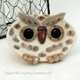 Petite baby owl personal size tea bag holder or small trinket dish