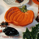 This pumpkin tea bag holder is perfect for Halloween decorating