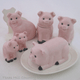 Coordinating pig kitchen dining items are available.