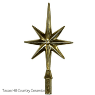 7 point metallic gold plastic star for ceramic Christmas trees