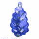 Handmade ceramic Bluebonnet Christmas tree ornament