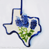 Texas state bluebonnet wildflower Christmas tree ornament made in the USA