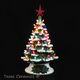 Ceramic Christmas tree with snow and lights