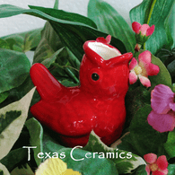 Bright Red Bird Plant Tender Aqua Spike Feeder for Potted Plants or Container Gardens