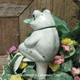This frog plant tender is finished in herb garden glaze.