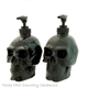 Black skull soap dispenser gloss black (left) or matte black (right).