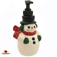 Snowman soap dispenser made in the USA.