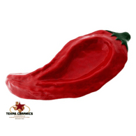 Large Red Southwest Chili Pepper Ceramic Spoon Rest for Kitchen Counters, Cook Top Stoves