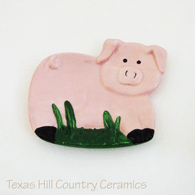 Pink Pig Spoon Rest for Kitchen Counters or Stove Tops  Country Farmhouse Decor Made in the USA