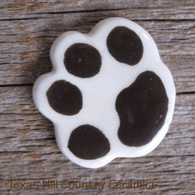 Dog paw print magnetic needle minder made in the USA.