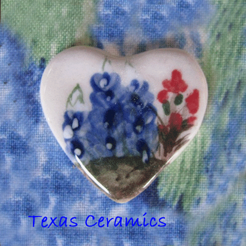 This heart with Texas Bluebonnet wildflowers is a magnetic needle minder with Neodymium Magnet, ideal as a Sewing Accessory and used by Cross Stitch or Embroidery enthusiast.  Made in the USA