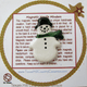 This Snowman with a green scarf is a magnetic needle minder with Neodymium Magnet, ideal as a Sewing Accessory and used by Cross Stitch or Embroidery enthusiast.  Made in the USA
