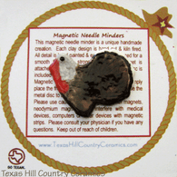 This turkey bird is a magnetic needle minder with Neodymium Magnet, ideal as a Sewing Accessory and used by Cross Stitch or Embroidery enthusiast.  Made in the USA