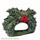 Holly leaves with red berries napkin ring, made in the USA.