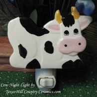 Black and White Cow Night Light with On/Off Switch