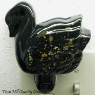 Swan Night Light with Auto Switch in Black or White