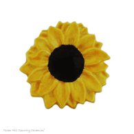 Yellow sunflower magnet, Kansas state flower, made in the USA.