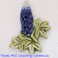 Bluebonnet flower refrigerator magnet made in Texas.