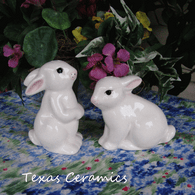 Bunny Rabbit Salt & Pepper Shakers in Soft White Ideal for Easter or Spring