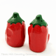 Chili pepper salt and pepper shakers made in the USA.