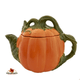 Ceramic pumpkin teapot 36 ounce capacity
