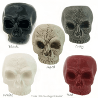 Skull napkin rings available in assorted colors.