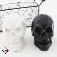 Black and White Skull Salt and Pepper Shakers for Halloween Horror Decorating!