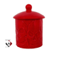 Keep your candy stash safe with this red skull canister with lid