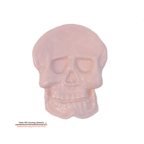 Pink skull tea bag holder or small spoon rest