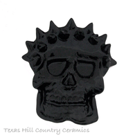 Spiked black skull small trinket tray, tea bag holder hand made.