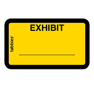 Tabbies Pre-Printed Exhibit Labels - Yellow