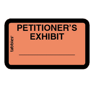 Tabbies Pre-Printed Petitioner's Exhibit Labels - Orange