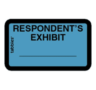 Tabbies Pre-Printed Respondent's Exhibit Labels - Blue