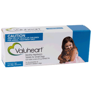 Valuheart Heartworm Tablets for Small Dogs Up to 10kg – 6 Pack