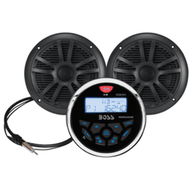 Boss Audio MCKGB350W.6 Marine Stereo 6.5" Speaker Kit Black Boat Marine Audio