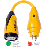 Marinco P30-503 EEL 50A-125V Female to 30A-125V Male Pigtail Adapter Yellow