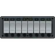 Blue Sea 8261 Waterproof Panel 8 Position Slate Grey Boat Sailboat Electrical