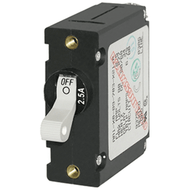 Blue Sea 7197 A-Series White Toggle Circuit Breaker Single Pole 2.5A Boat