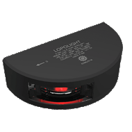 Lopolight Series 301-002 Port Sidelight 2NM Vertical Mount Red Black Housing