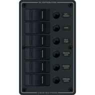 Blue Sea 8373 Water Resistant 6 Position Black Vertical Mount Panel Sailboat