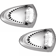 Attwood LED Docking Lights Stainless Steel White LED Pair 6522SS7 Boat Sailboat