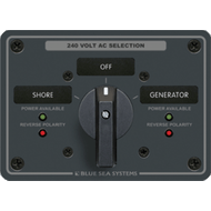 Blue Sea 8363 AC Rotary Switch Panel 65 Ampere 2 Positions + OFF 3 Pole Boat
