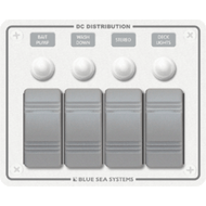 Blue Sea 8272 Water Resistant Panel 4 Position White Horizontal Mount Boat