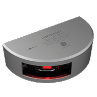 Lopolight Series 101-002 Port Side Light 1NM Vertical Mount Red Silver Housing