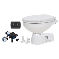 Jabsco Quiet Flush E2 Raw Water Toilet Regular Bowl 12V Soft Close Lid Boat