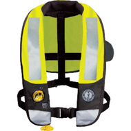 Mustang HIT PFD Life Vest High Visibility Fluo Yellow-Green Auto-Manual Inflata