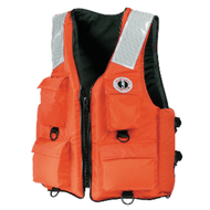 Mustang 4-Pocket Flotation Life Vest Orange Medium MV3128T2-2-M-216 Boat