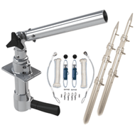 Rupp Revolution Top Gun Outrigger KIT 18' Poles 1 Line Rigging Klicker Clip